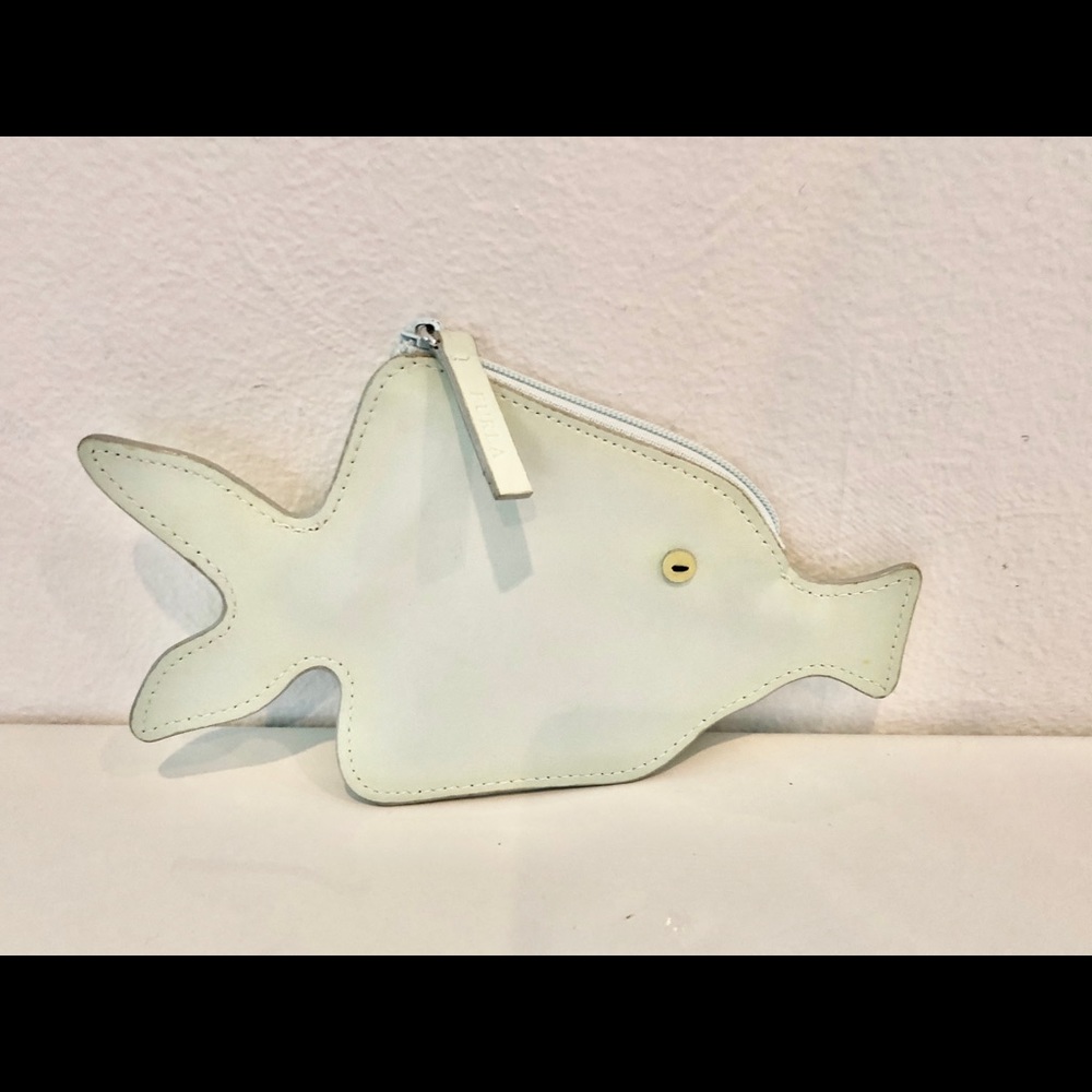 FURLA leather fish coin case